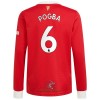 Officiële Voetbalshirt Manchester United Paul Pogba 6 Thuis 2021-22 Lange Mouw - Heren